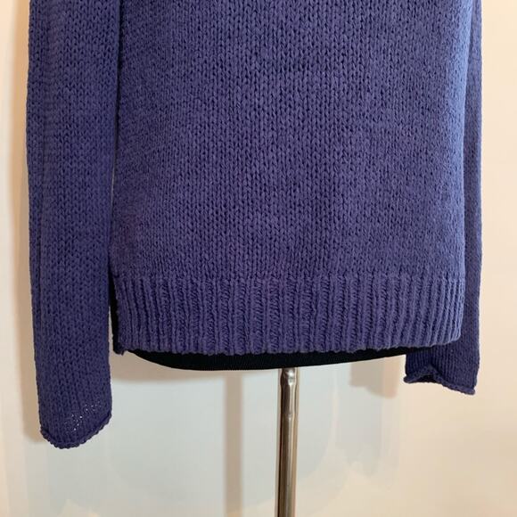Vince blue crewneck knit ribbed trim sweater size Extra Small XS - Picture 3 of 11